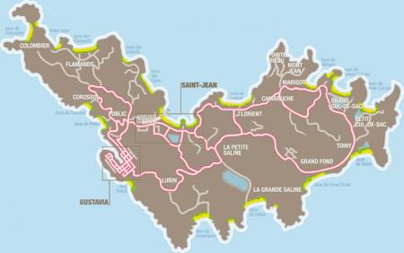 Carte de Saint Barth&eacute;lemy